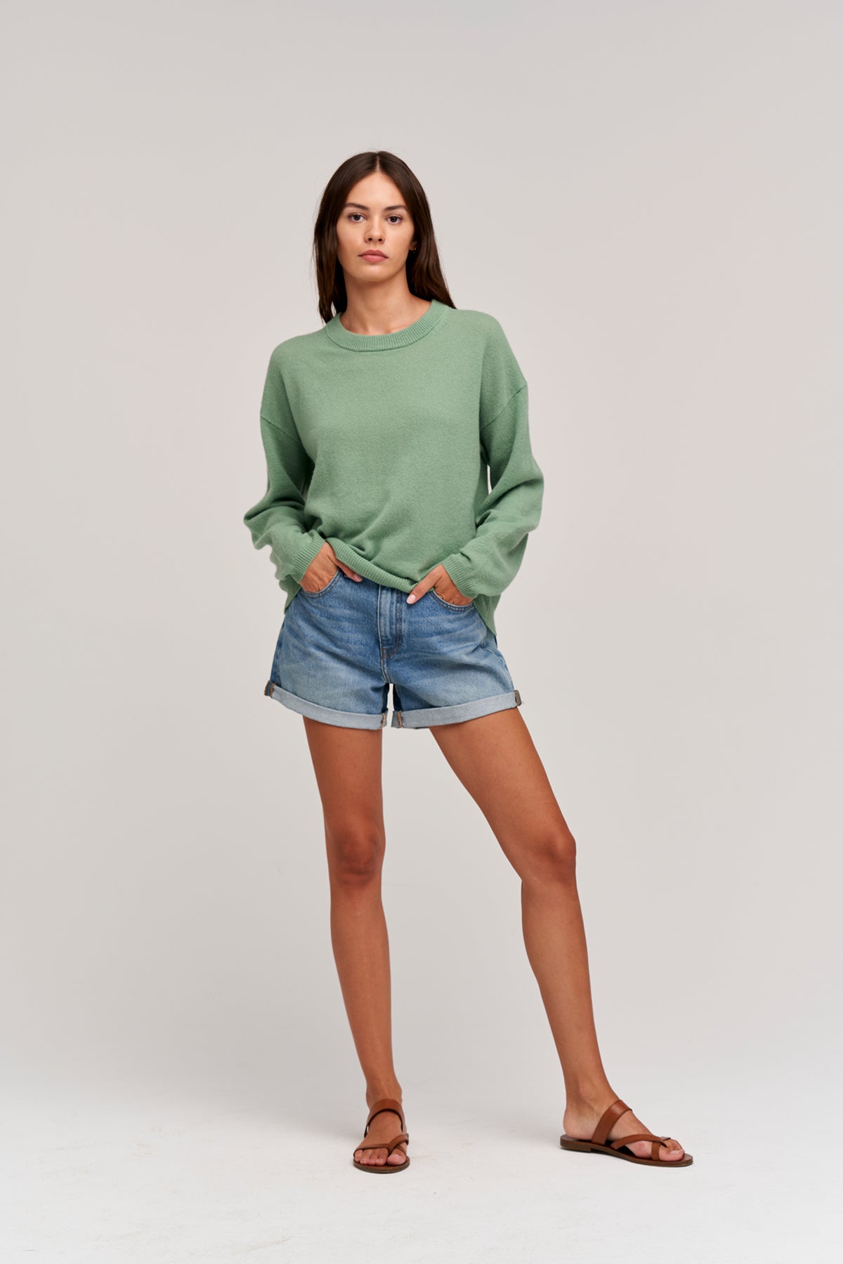 BRYNNE CASHMERE CREW NECK SWEATER - Velvet Staging 2.0-26916080091332