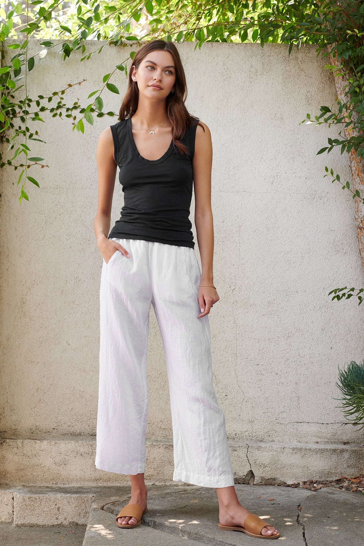 ESTINA GAUZY WHISPER FITTED TANK TOP - Velvet Staging 2.0-27198276763844