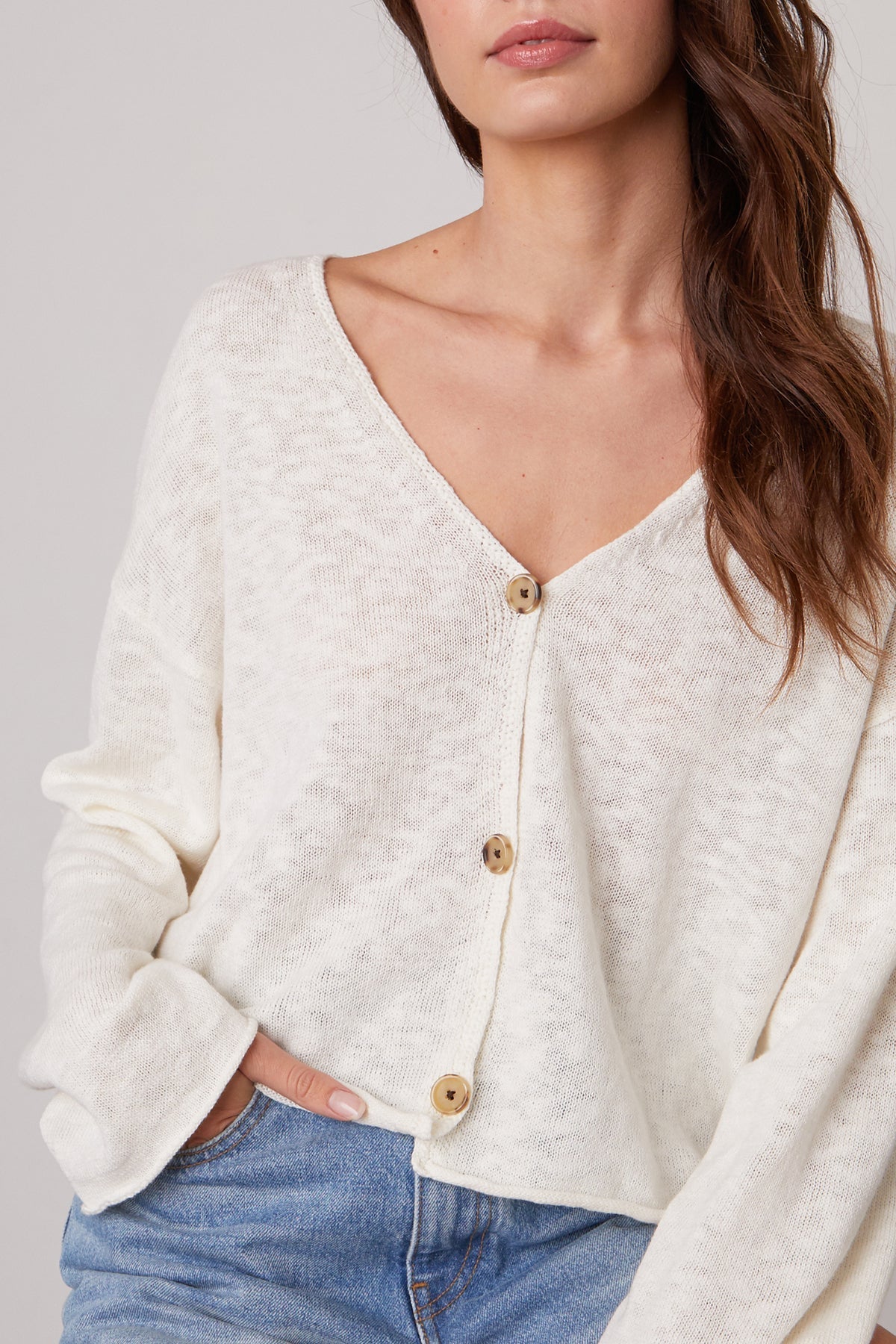 GABRIEL LINEN BLEND CARDIGAN - Velvet Staging 2.0-26916146970820