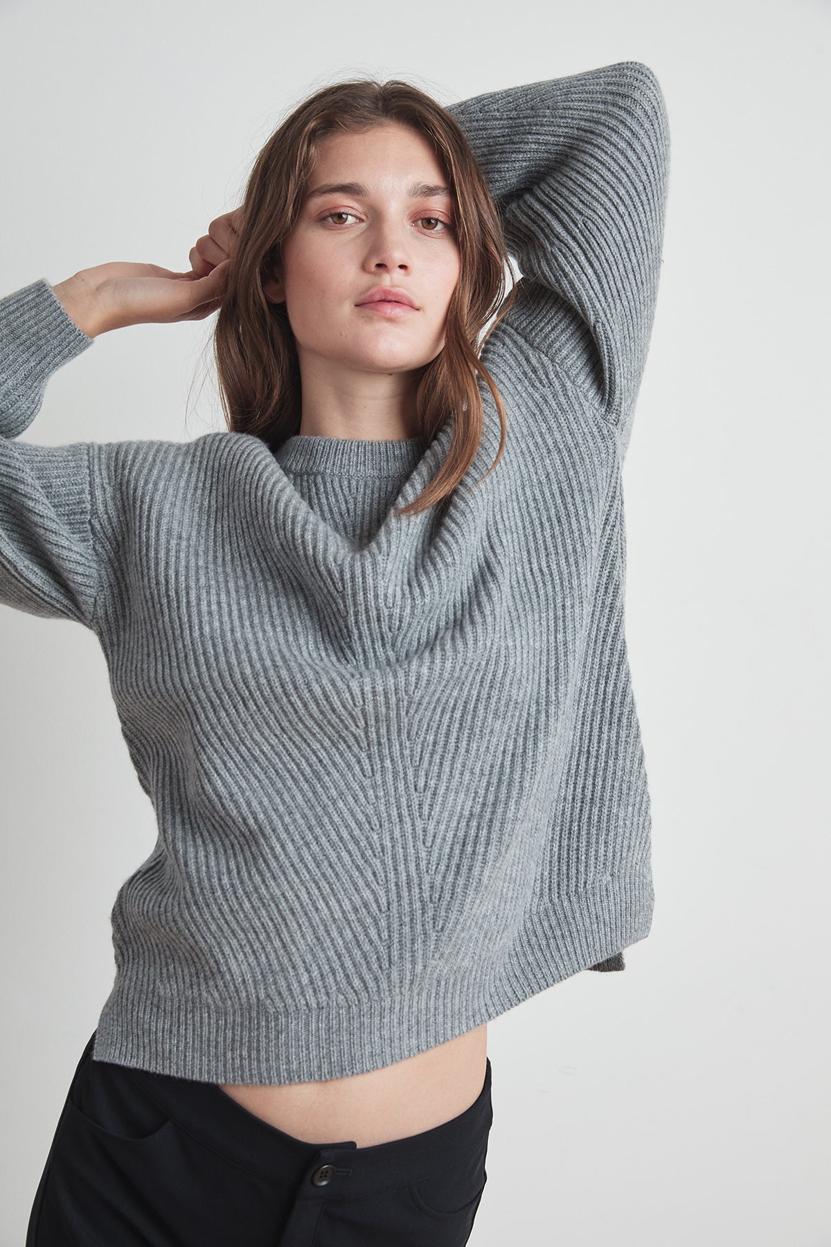 SOPHIE WOOL CASHMERE TEXTURED SWEATER - Velvet Staging 2.0-26916354588868
