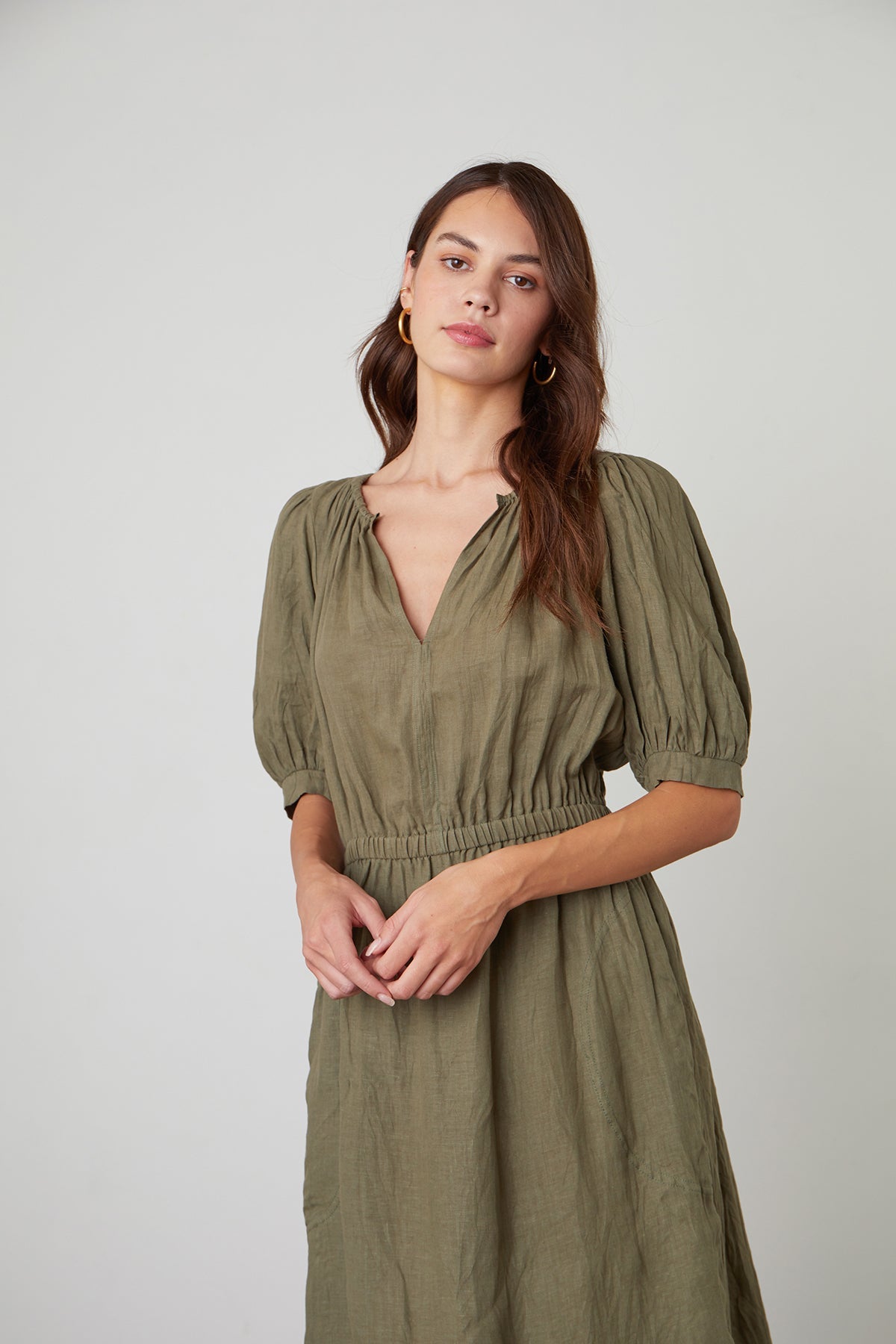 WHITNEY CUT OUT LINEN DRESS - Velvet Staging 2.0-26916398497988