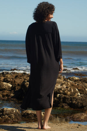 CHRISTELLE COTTON GAUZE MIDI DRESS