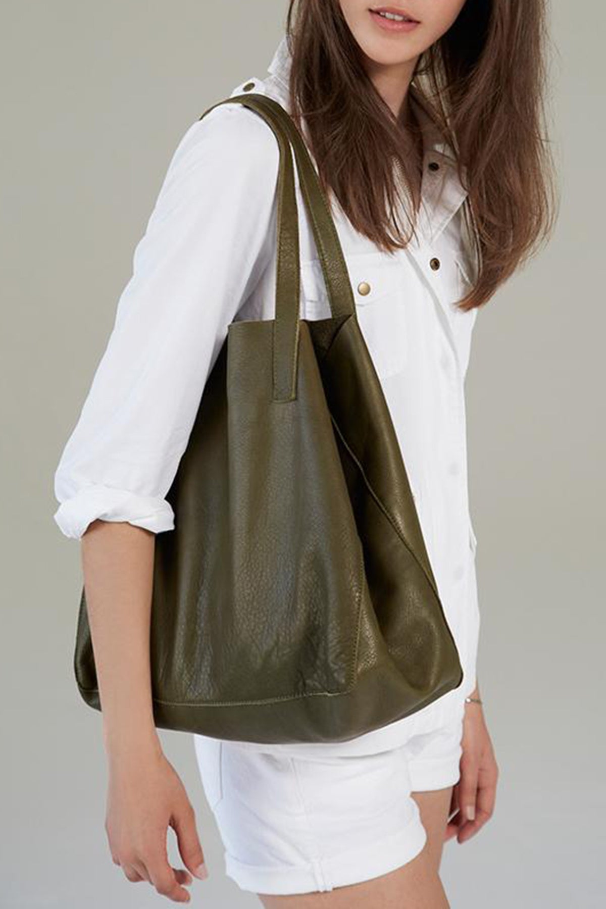CLOVER LEATHER TOTE Velvet by Graham & Spencer