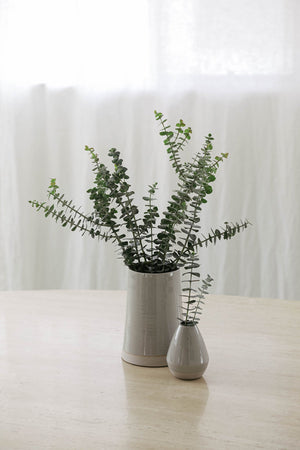 Jenny Graham Ceramic Large Vase and Bud Vase in Mist