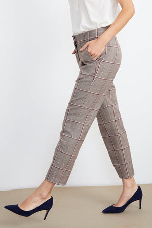 ABIGAIL PLAID STRAIGHT LEG PANT - Velvet Staging 2.0