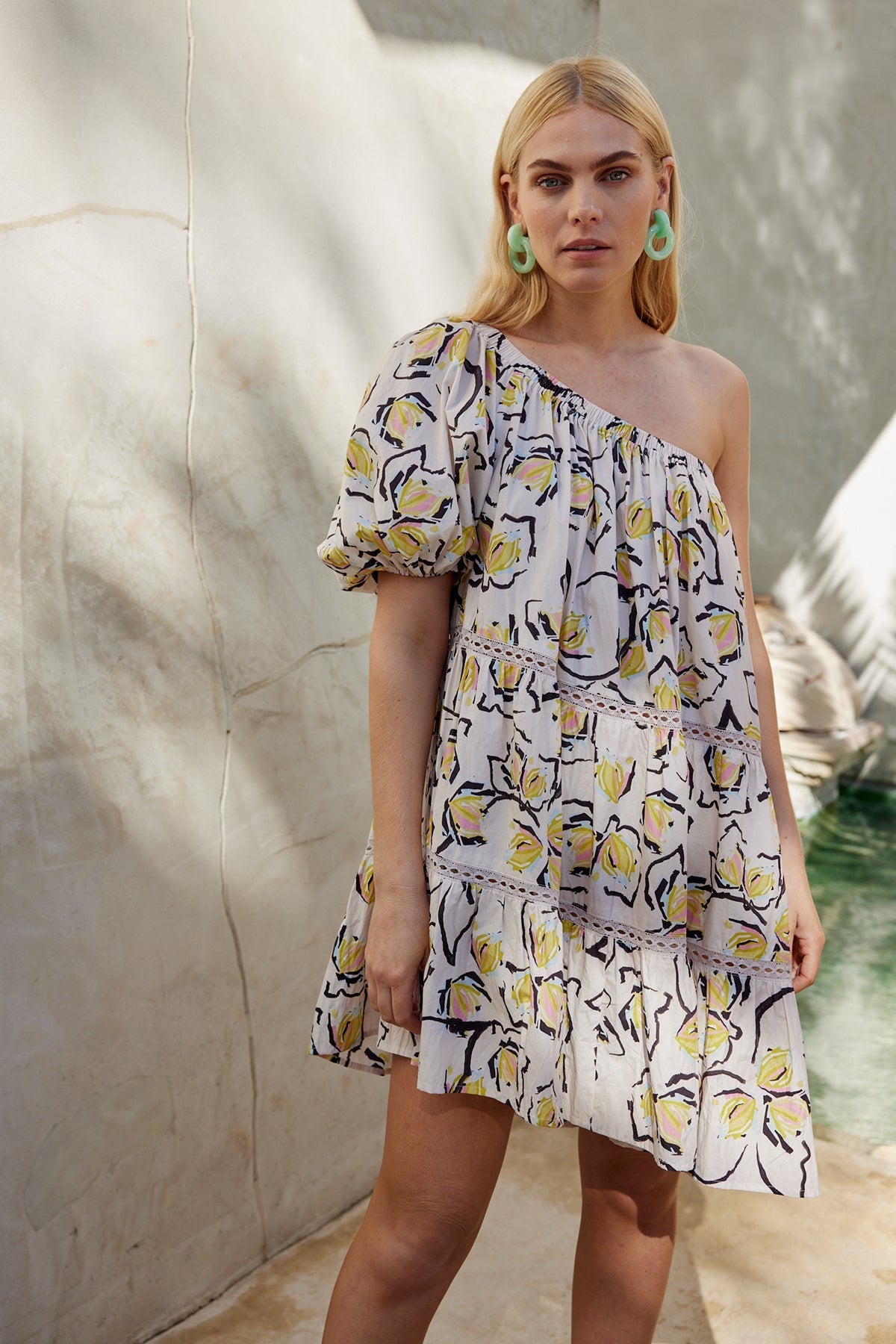ADALYN ONE SHOULDER PRINTED DRESS - Velvet Staging 2.0