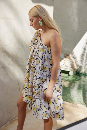 ADALYN ONE SHOULDER PRINTED DRESS - Velvet Staging 2.0
