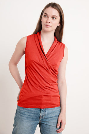 ADELISE GAUZY WHISPER FITTED WRAP TANK - Velvet Staging 2.0