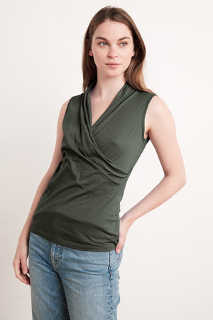 ADELISE GAUZY WHISPER FITTED WRAP TANK - Velvet Staging 2.0