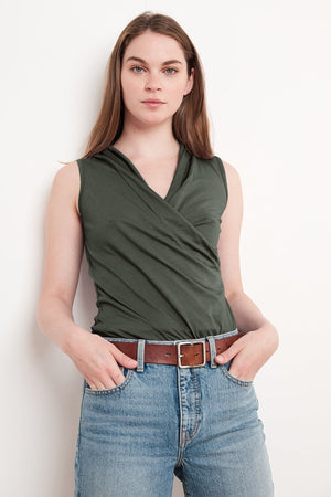 ADELISE GAUZY WHISPER FITTED WRAP TANK - Velvet Staging 2.0