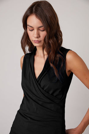 ADELISE GAUZY WHISPER FITTED WRAP TANK Velvet by Graham & Spencer