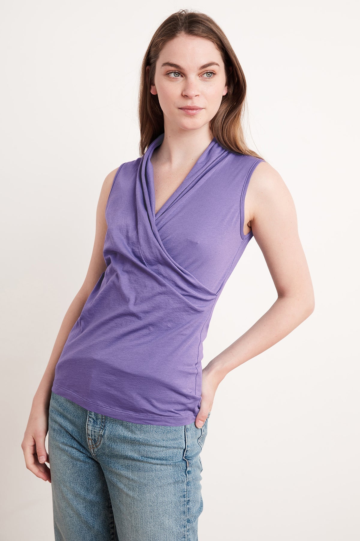 ADELISE GAUZY WHISPER FITTED WRAP TANK - Velvet Staging 2.0