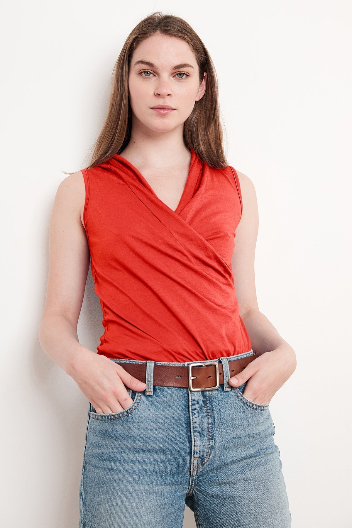 ADELISE GAUZY WHISPER FITTED WRAP TANK - Velvet Staging 2.0