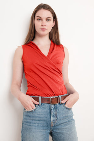 ADELISE GAUZY WHISPER FITTED WRAP TANK - Velvet Staging 2.0