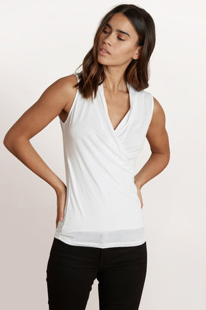 ADELISE GAUZY WHISPER FITTED WRAP TANK - Velvet Staging 2.0
