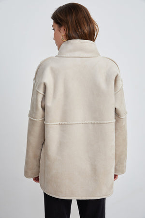 ALBANY REVERSIBLE LUX SHERPA COAT - Velvet Staging 2.0