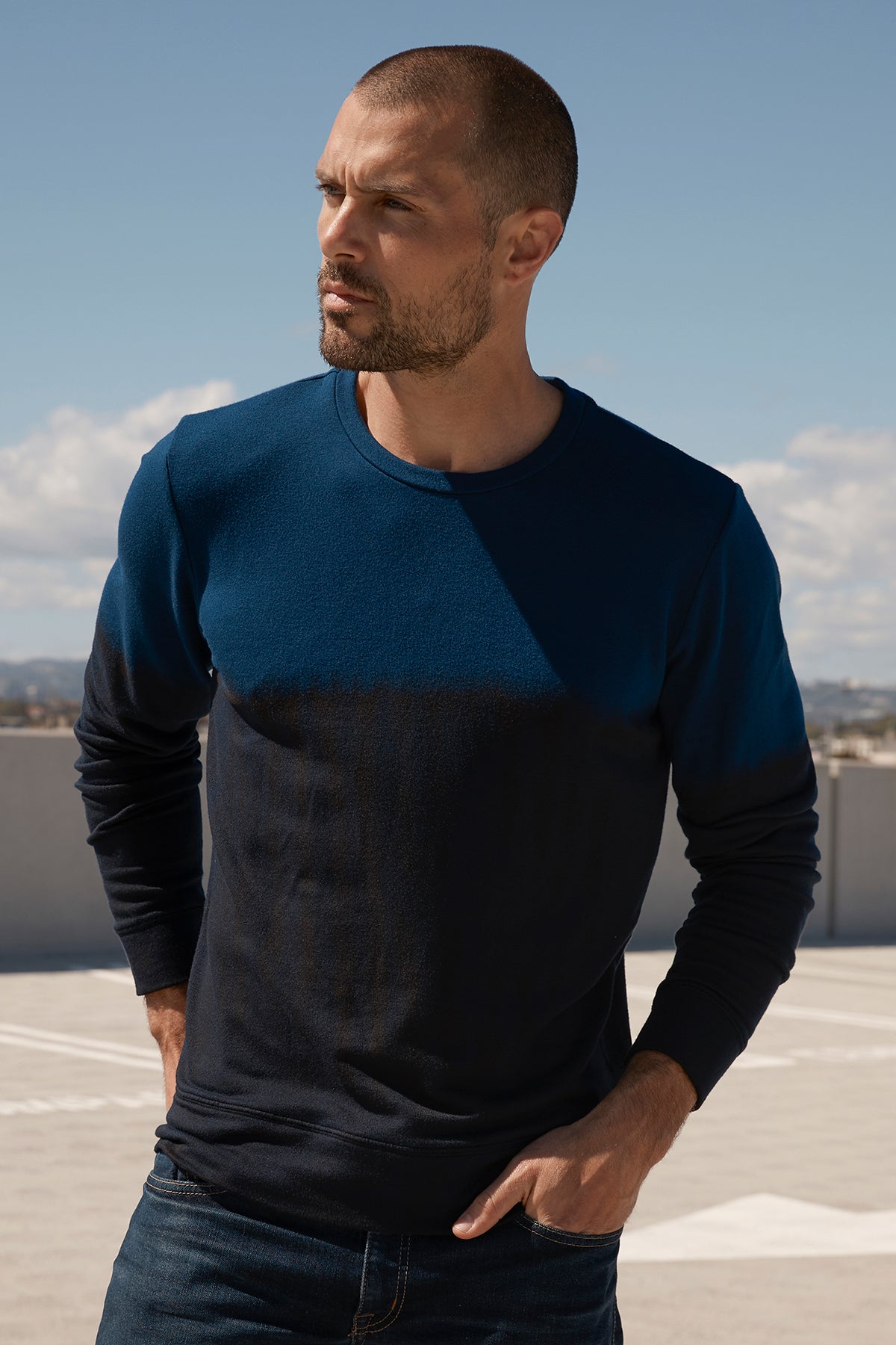 ALDRIC LUXE FLEECE TIE DYE PULLOVER - Velvet Staging 2.0