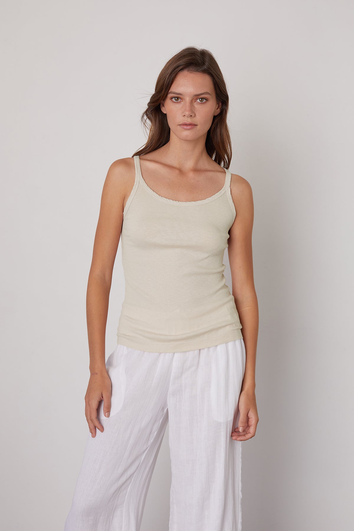 ALIZA RIBBED COTTON LAYERING TANK - Velvet Staging 2.0