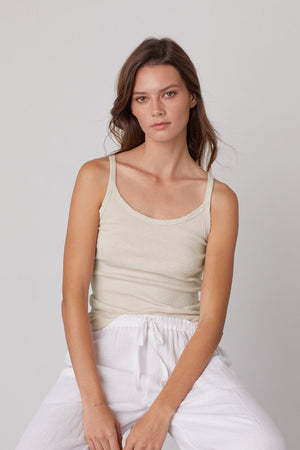 ALIZA RIBBED COTTON LAYERING TANK - Velvet Staging 2.0