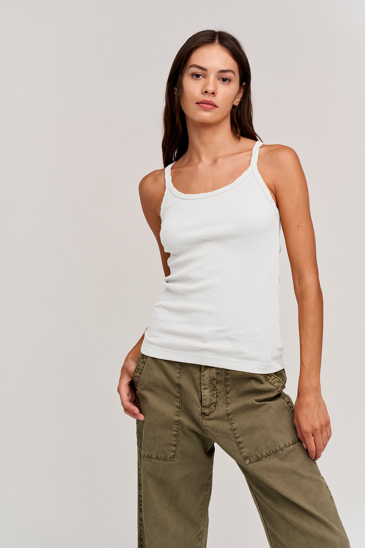 ALIZA RIBBED COTTON LAYERING TANK - Velvet Staging 2.0