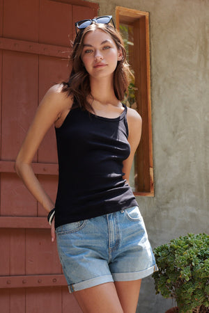 ALIZA RIBBED COTTON LAYERING TANK - Velvet Staging 2.0