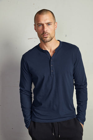 ALVARO COTTON JERSEY HENLEY - Velvet Staging 2.0