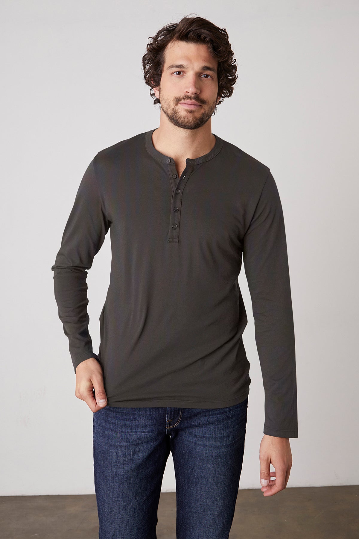 ALVARO COTTON JERSEY HENLEY - Velvet Staging 2.0
