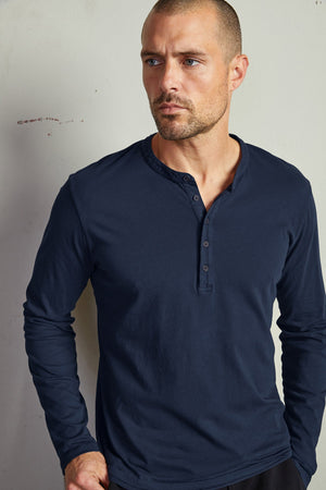 ALVARO COTTON JERSEY HENLEY - Velvet Staging 2.0