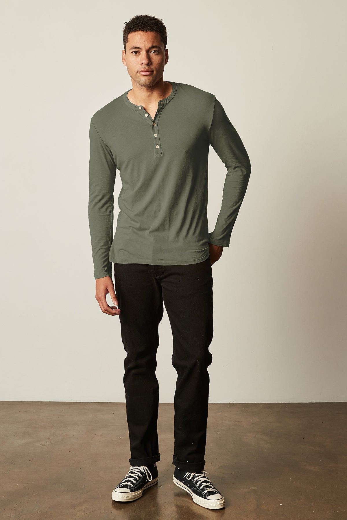   ALVARO COTTON JERSEY HENLEY - Velvet Staging 2.0 