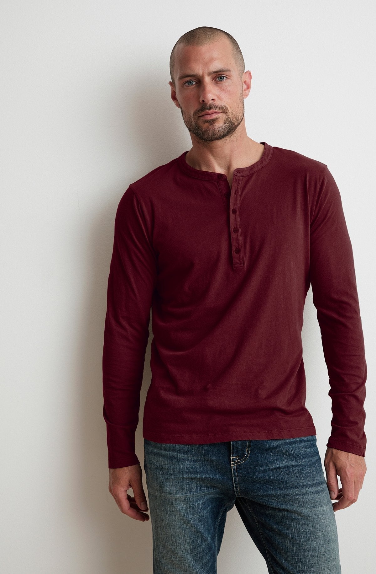 ALVARO COTTON JERSEY HENLEY - Velvet Staging 2.0-26916042244292