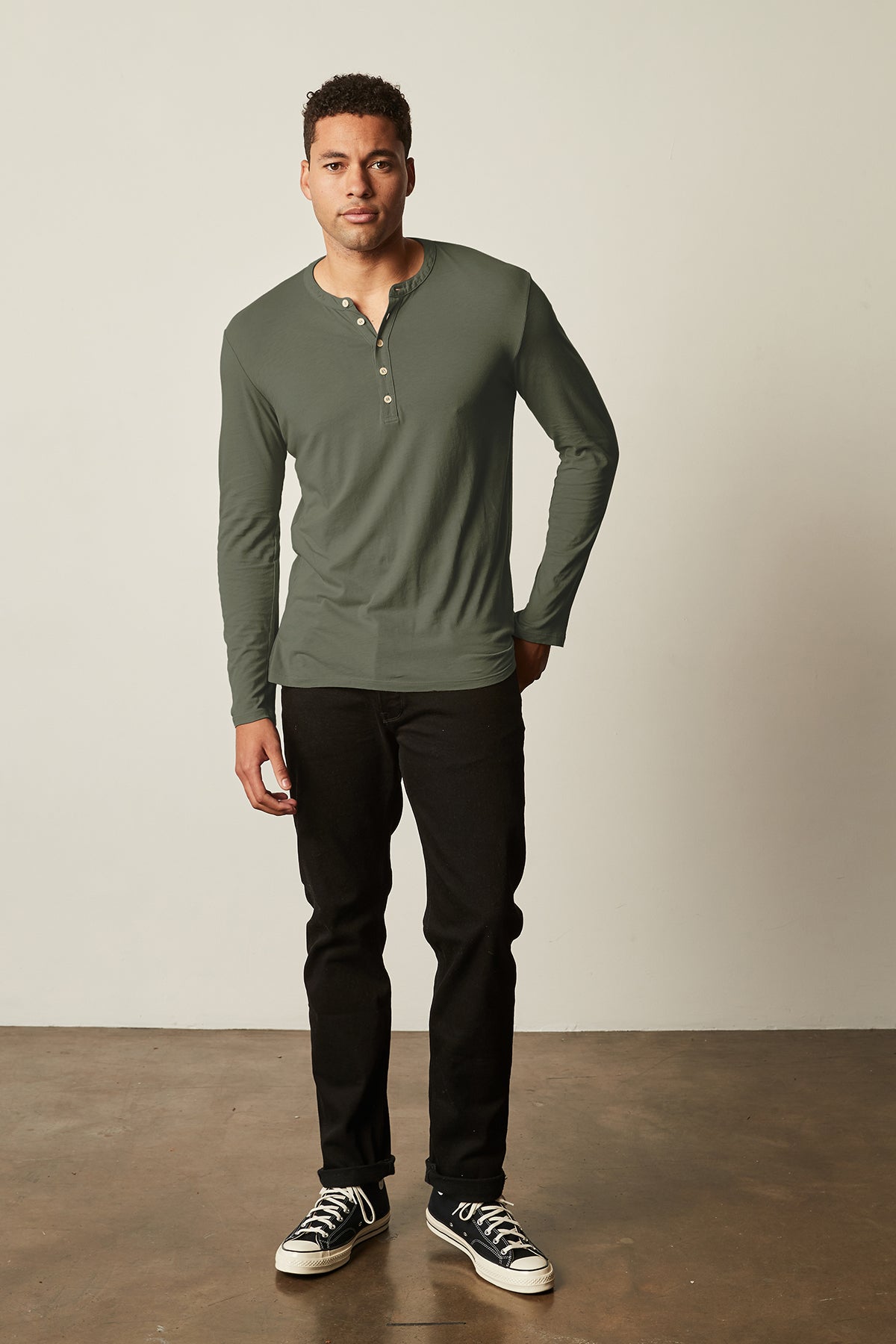   ALVARO COTTON JERSEY HENLEY - Velvet Staging 2.0 