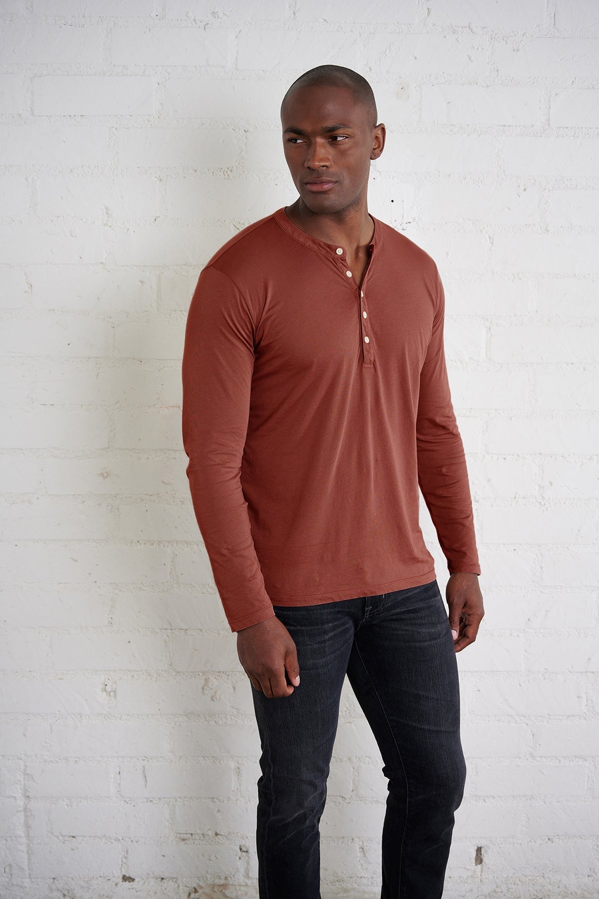 ALVARO COTTON JERSEY HENLEY - Velvet Staging 2.0