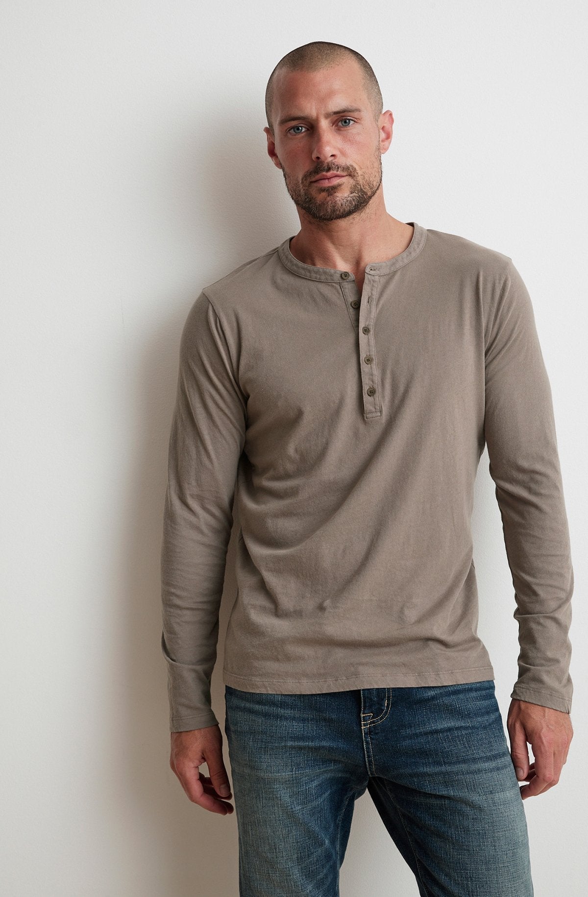 ALVARO COTTON JERSEY HENLEY - Velvet Staging 2.0