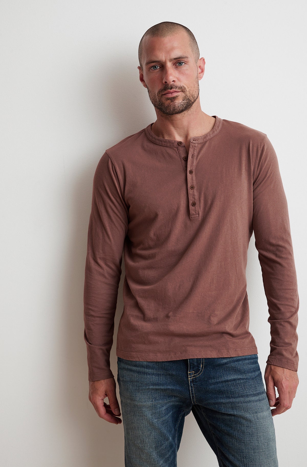 ALVARO COTTON JERSEY HENLEY - Velvet Staging 2.0-26916034281668