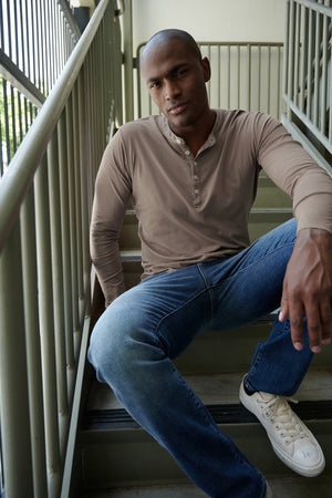 ALVARO COTTON JERSEY HENLEY - Velvet Staging 2.0
