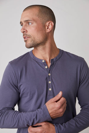 ALVARO COTTON JERSEY HENLEY - Velvet Staging 2.0