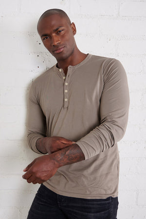 ALVARO COTTON JERSEY HENLEY - Velvet Staging 2.0