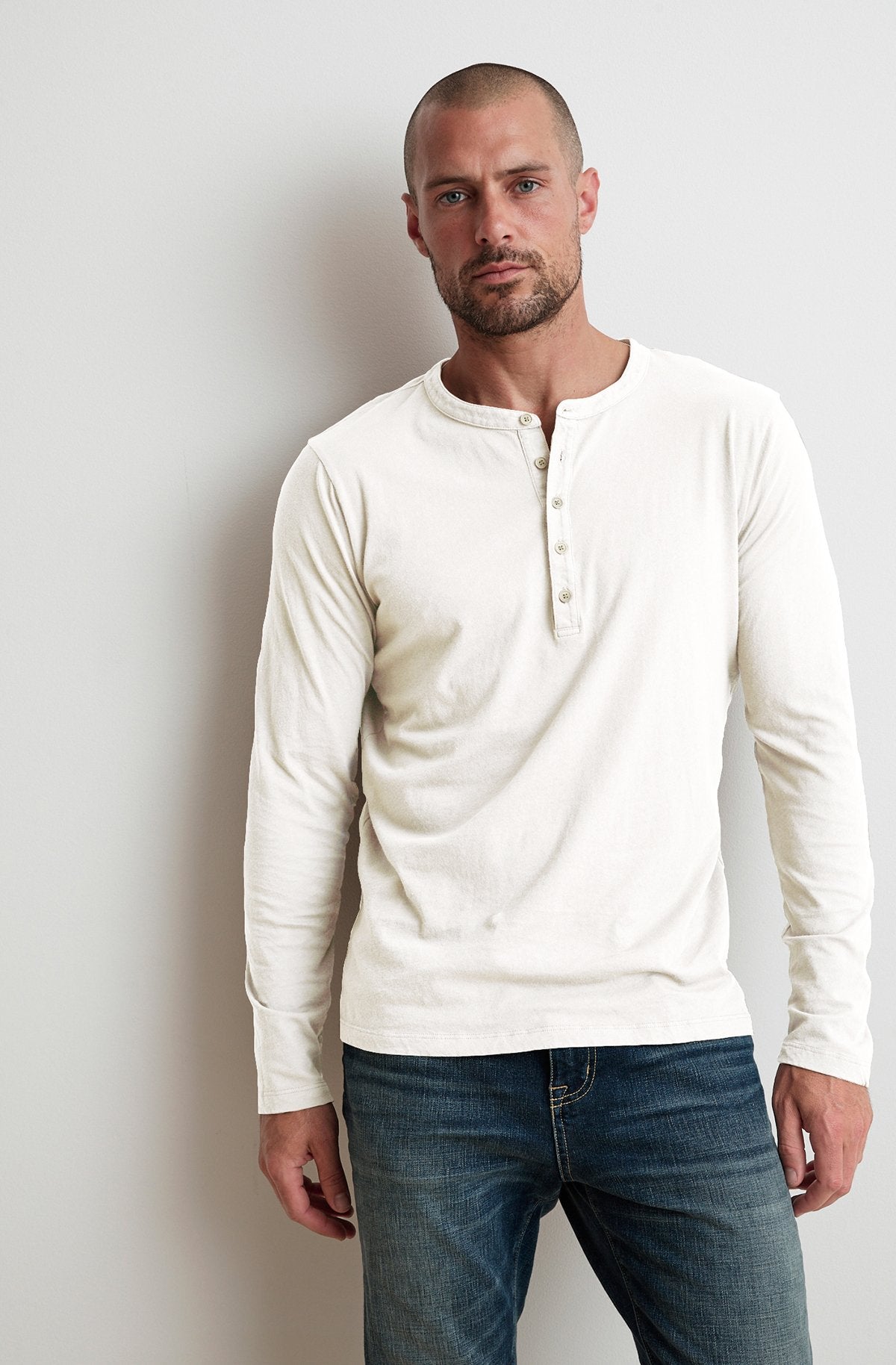 ALVARO COTTON JERSEY HENLEY - Velvet Staging 2.0