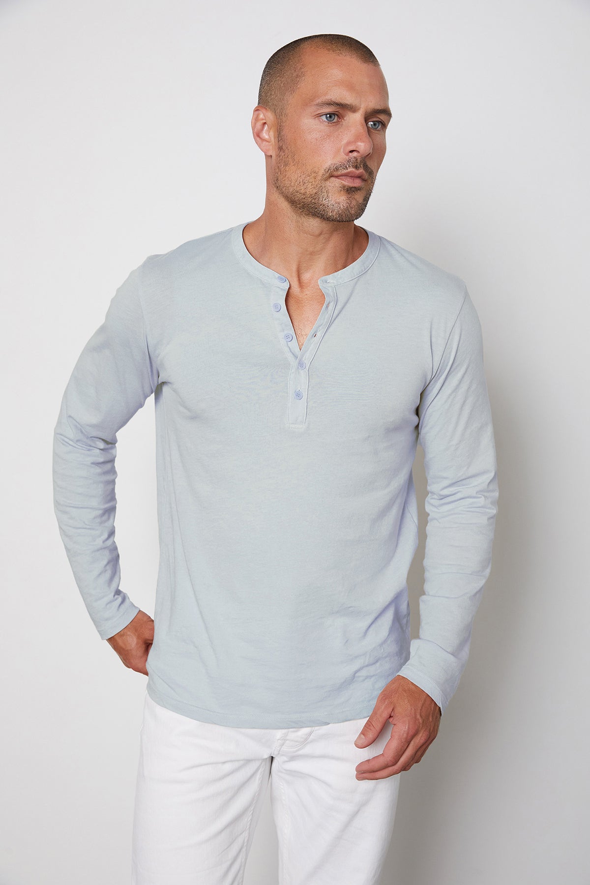 ALVARO COTTON JERSEY HENLEY - Velvet Staging 2.0