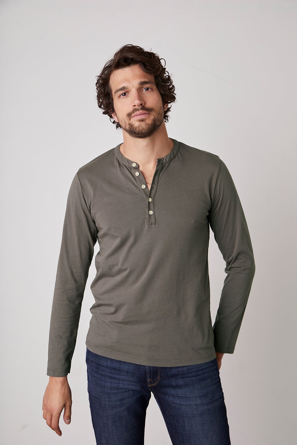 ALVARO COTTON JERSEY HENLEY - Velvet Staging 2.0-26916044243140
