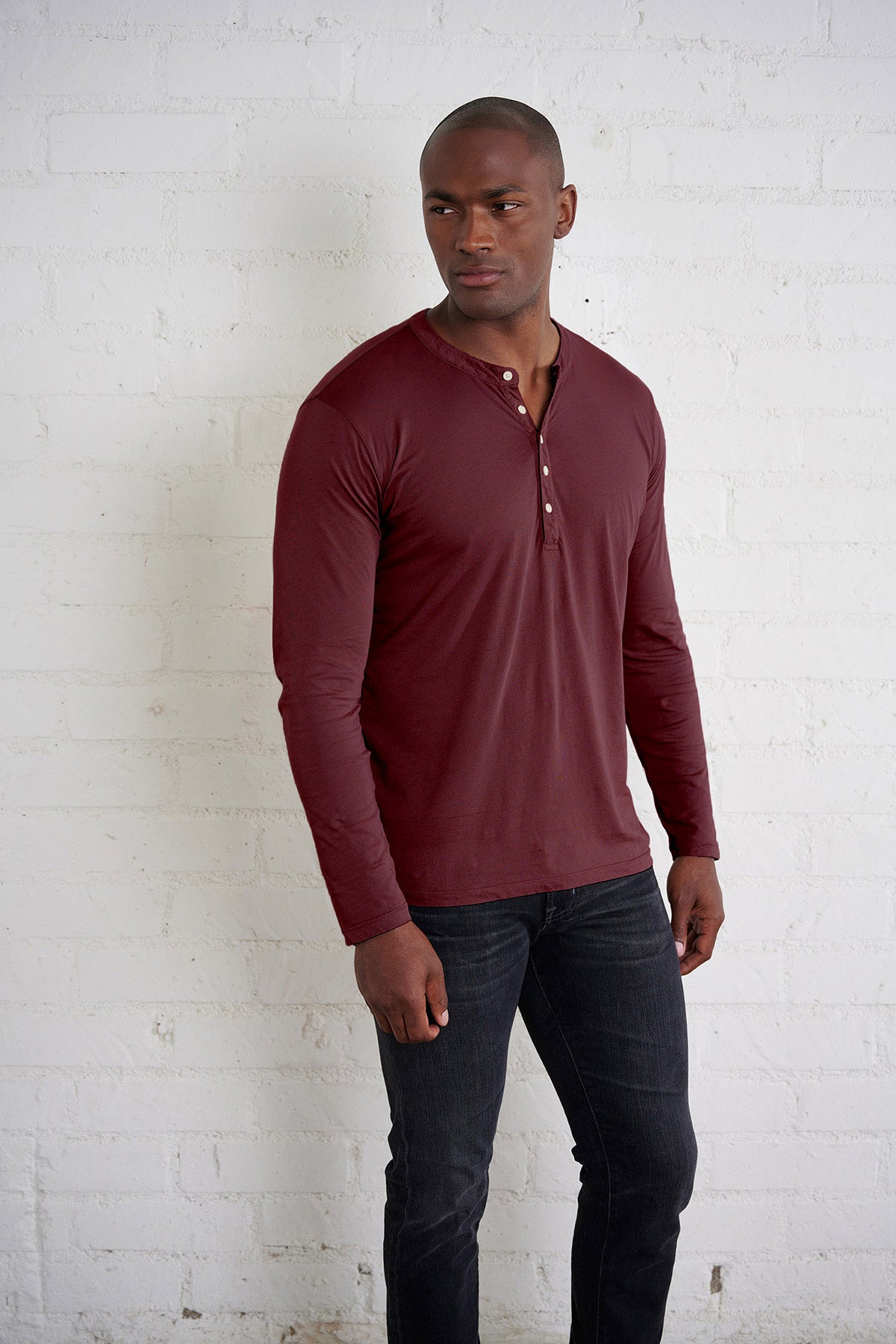 ALVARO COTTON JERSEY HENLEY - Velvet Staging 2.0