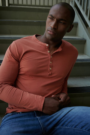 ALVARO COTTON JERSEY HENLEY - Velvet Staging 2.0