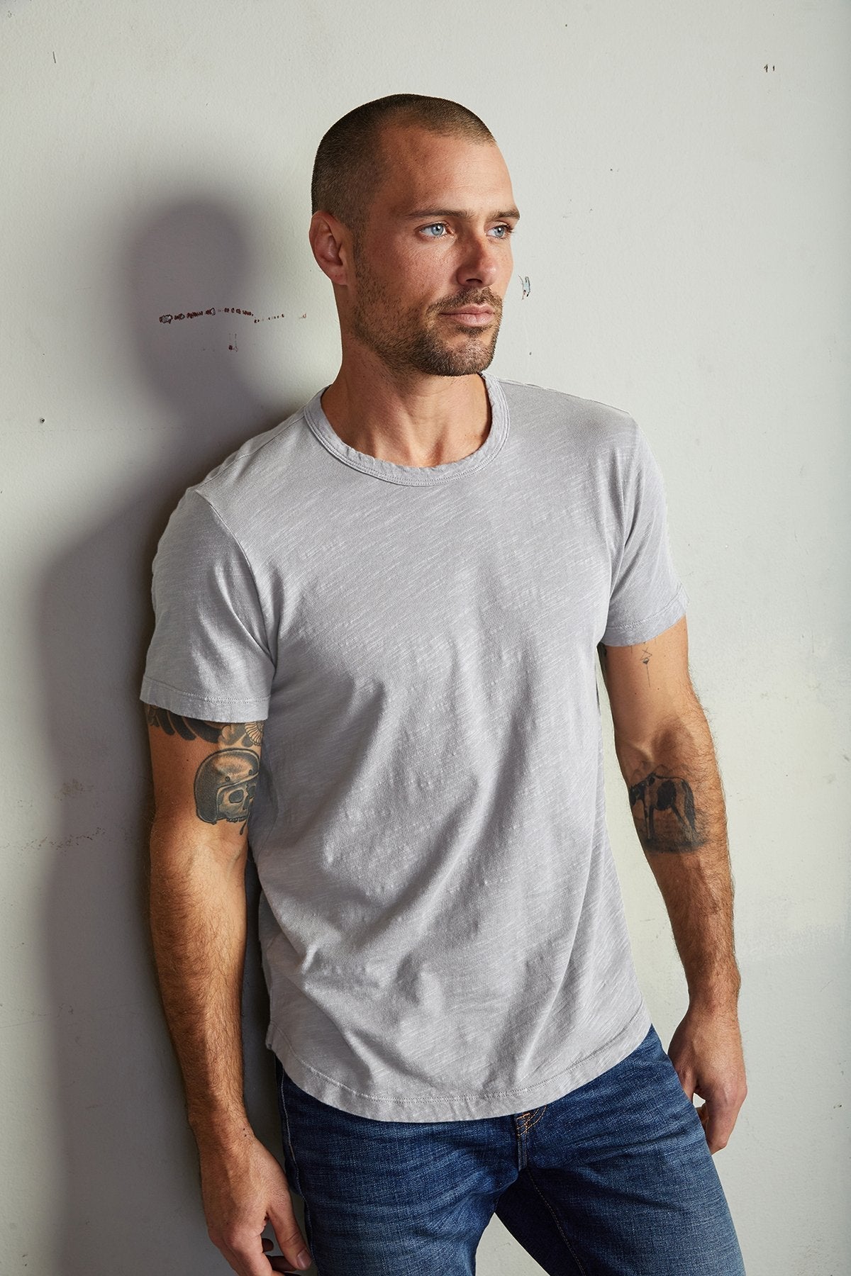 AMARO CREW NECK SLUB TEE - Velvet Staging 2.0-26916039196868