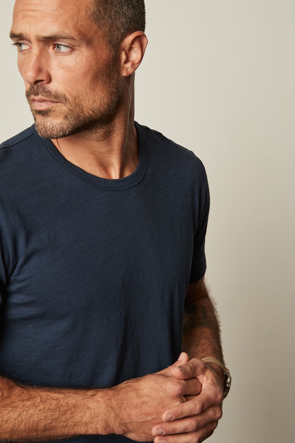AMARO CREW NECK SLUB TEE - Velvet Staging 2.0-26916056236228