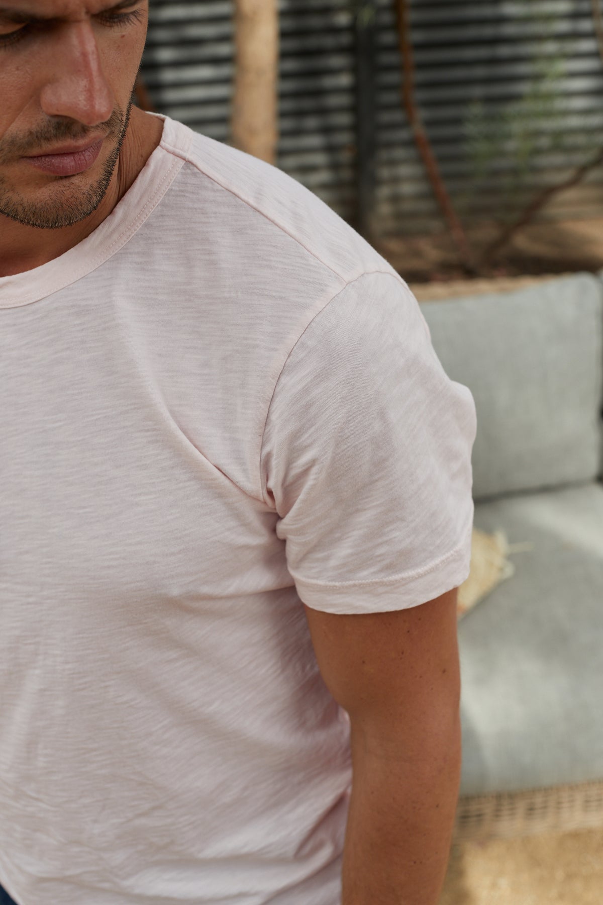 AMARO CREW NECK SLUB TEE - Velvet Staging 2.0