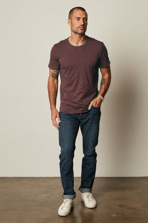 AMARO CREW NECK SLUB TEE - Velvet Staging 2.0