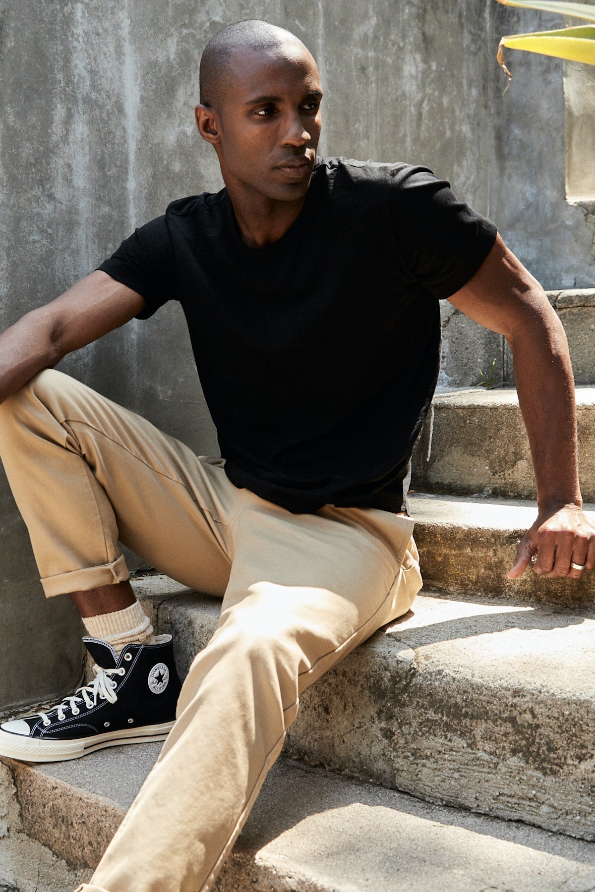 AMARO CREW NECK SLUB TEE - Velvet Staging 2.0