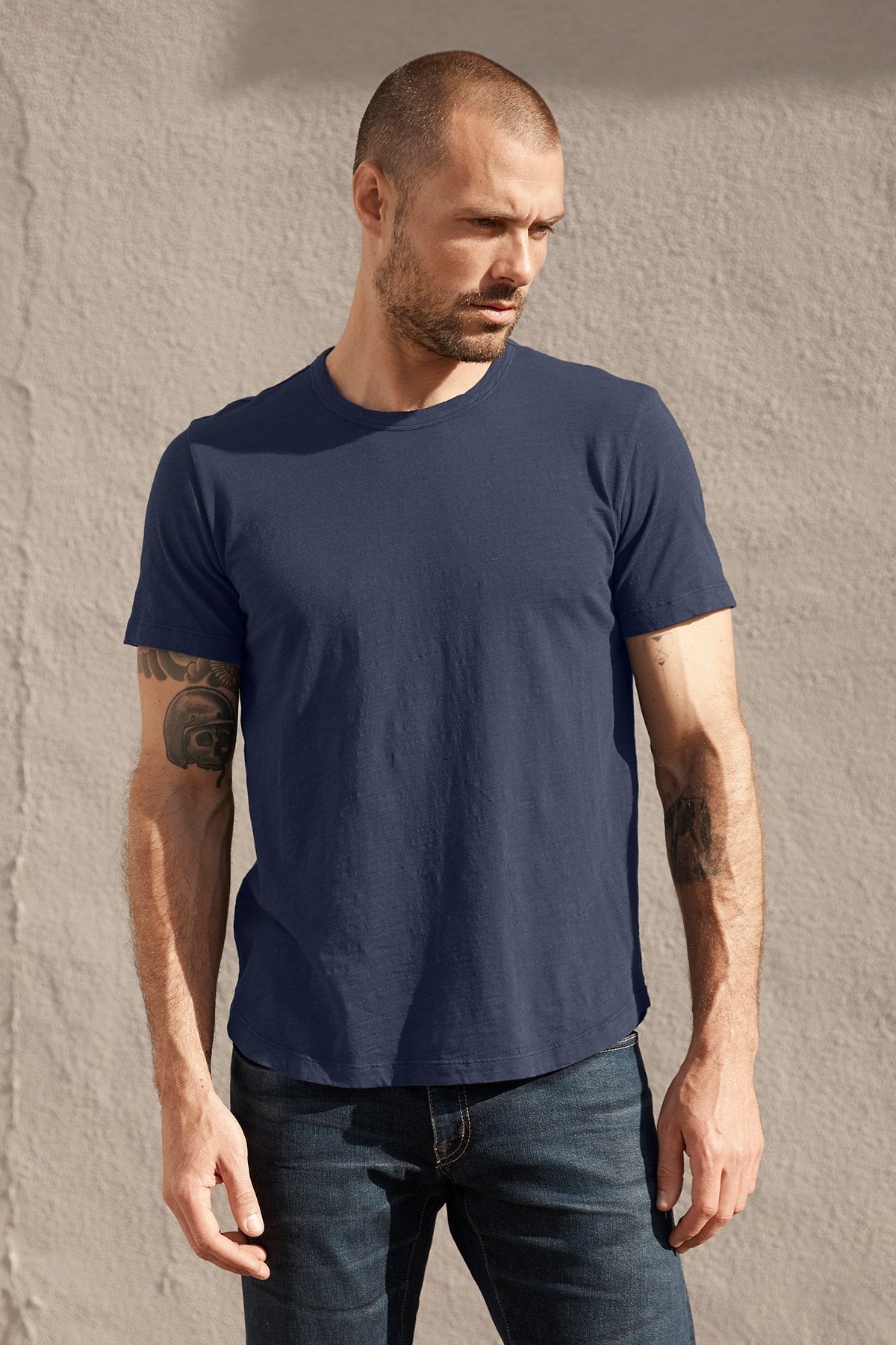 AMARO CREW NECK SLUB TEE - Velvet Staging 2.0
