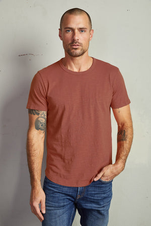 AMARO CREW NECK SLUB TEE - Velvet Staging 2.0