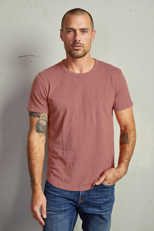 AMARO CREW NECK SLUB TEE - Velvet Staging 2.0
